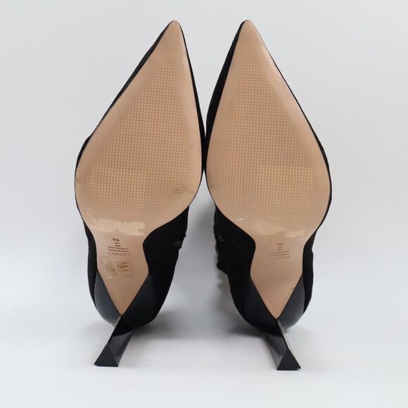 🔥SCHUTZ Benine Black Suede Pointed Toe Bootie Leopard Print 8US/38EU MSRP$198🔥 - Picture 6 of 9